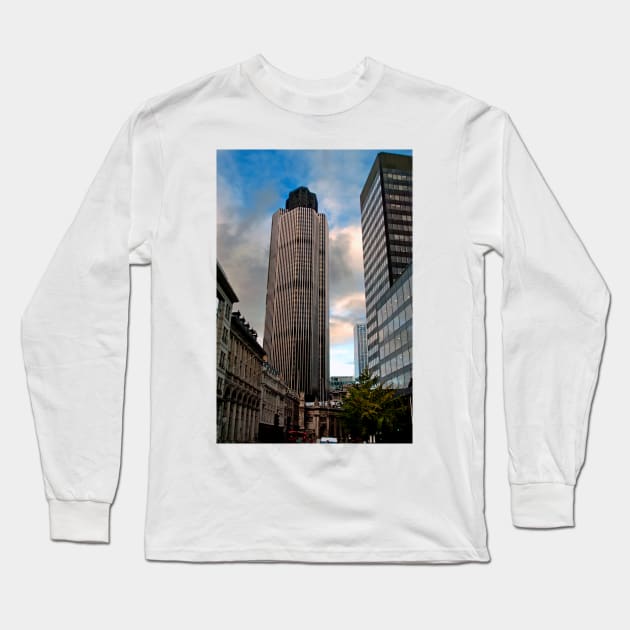 Tower 42 Formerly Natwest Building London UK Long Sleeve T-Shirt by Andy Evans Photos